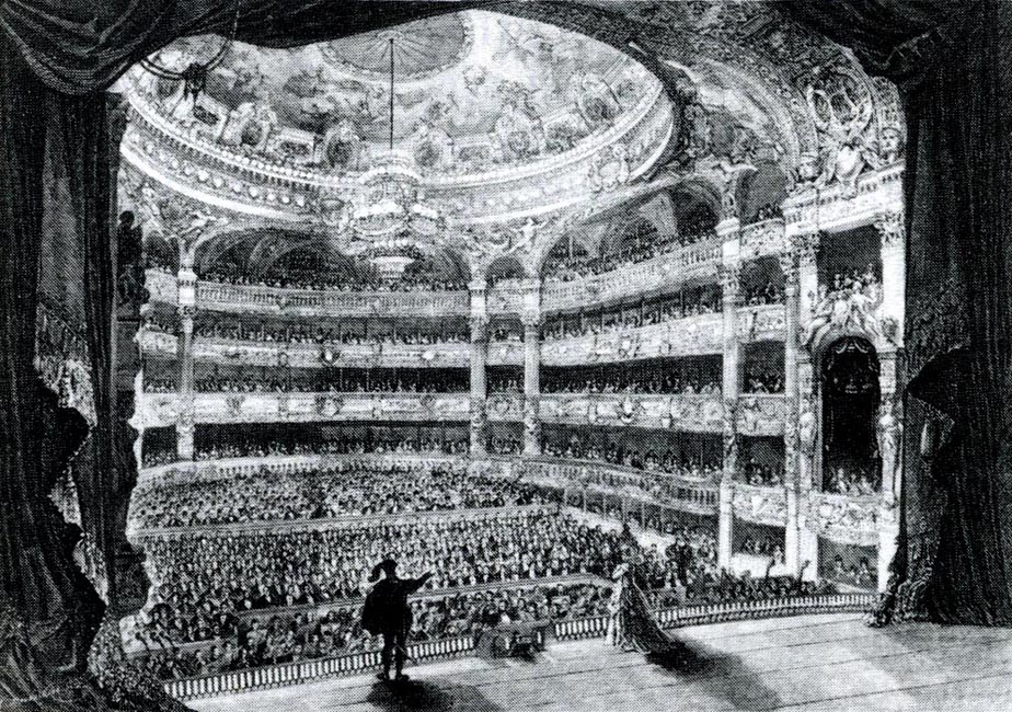 Музыка и театр 18. Опера Гарнье Париж 19 век. Парижский театр 19 века. Оперный театр 17 век Италия. Итальянская опера 19 век.
